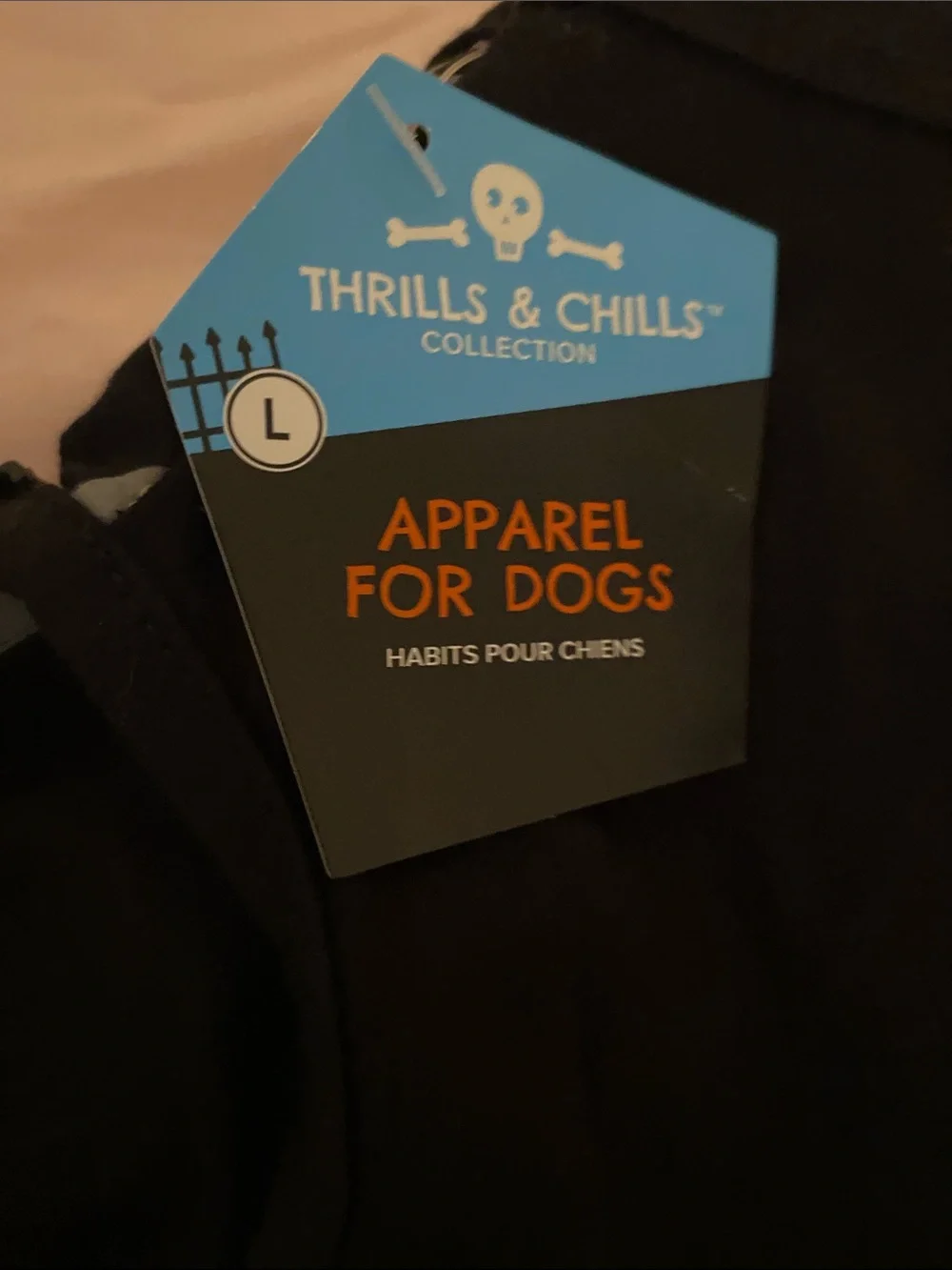 For Dog- Black Skull & Polka Dot Dress with Bow - size Large